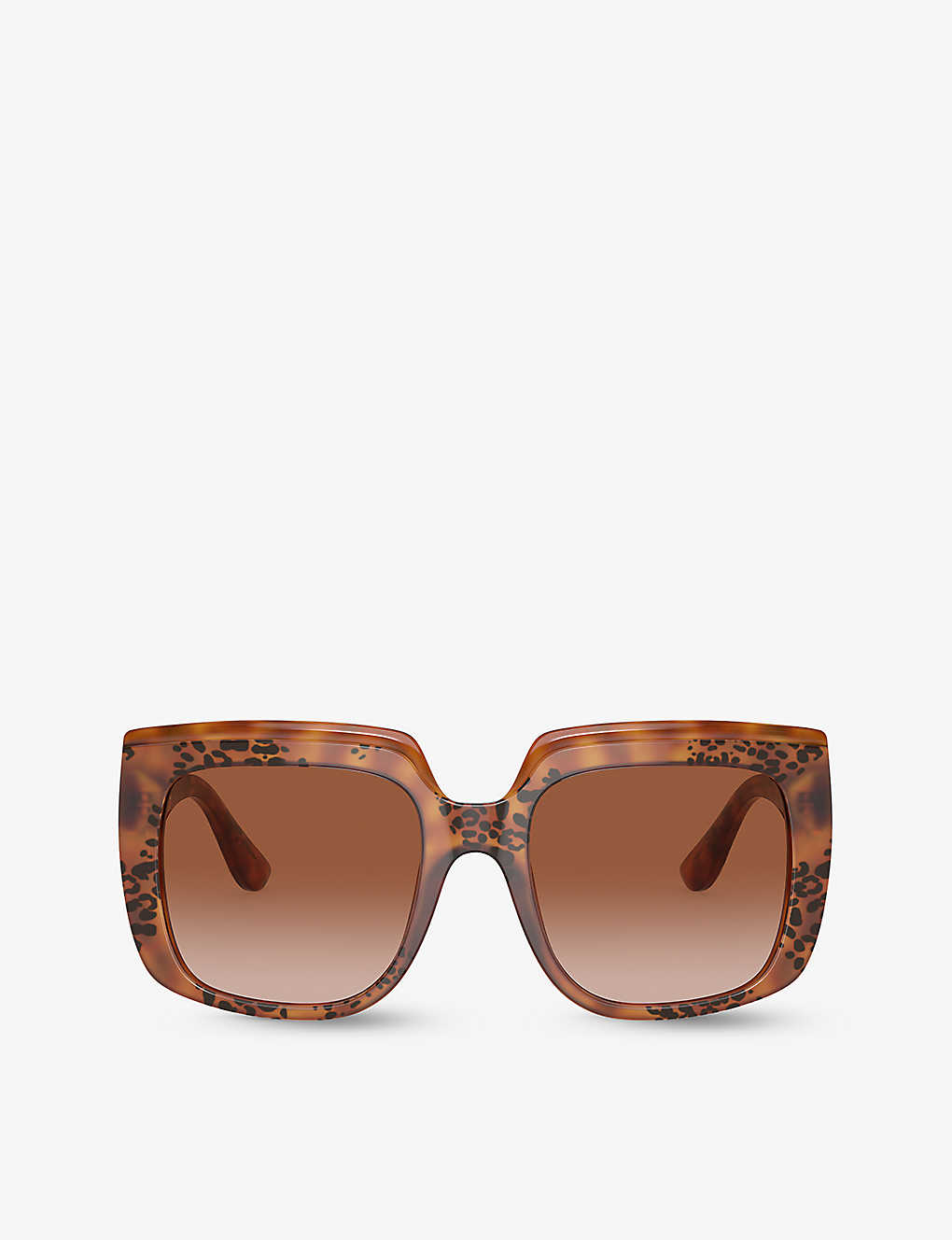 Dolce & Gabbana Dg4414 Square-frame Acetate Sunglasses In Brown