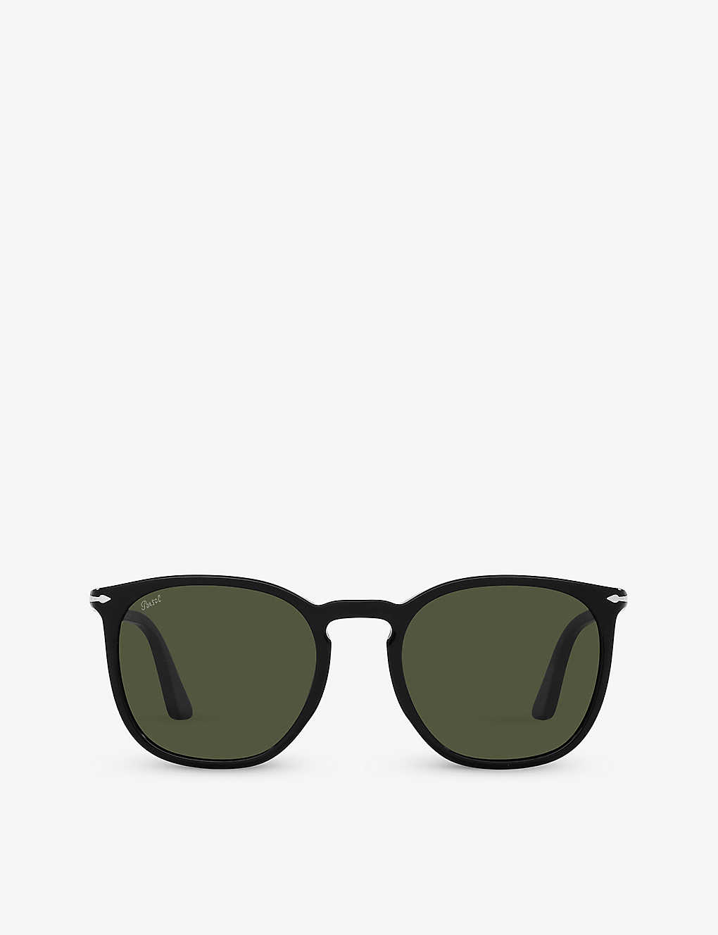 Persol Womens Black Po3316s Round-frame Acetate Sunglasses