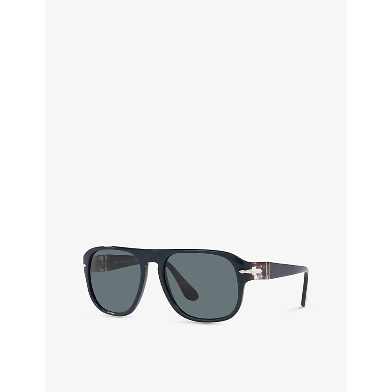 Shop Persol Women's Blue Po3310s Pillow-frame Acetate Sunglasses