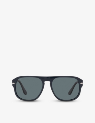 Persol Round-frame Sunglasses In Blue