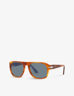 Persol Womens Brown Po3310s Jean Tortoiseshell-effect Pilot-frame Acetate Sunglasses In Brown