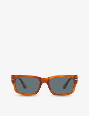 Persol Womens Brown Po3315s Rectangle-frame Tortoiseshell Acetate Sunglasses