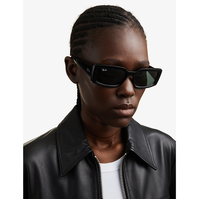Shop Ray Ban Ray-ban Women's Black Rb3796 Pillow-frame Acetate Sunglasses