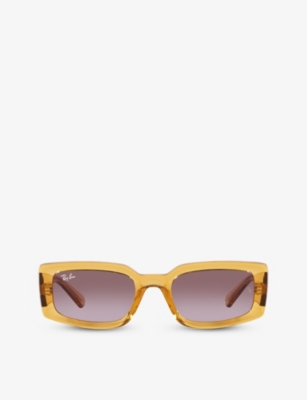 Shop Ray Ban Ray-ban Women's Yellow Rb4395 Kiliane Pillow-frame Acetate Sunglasses