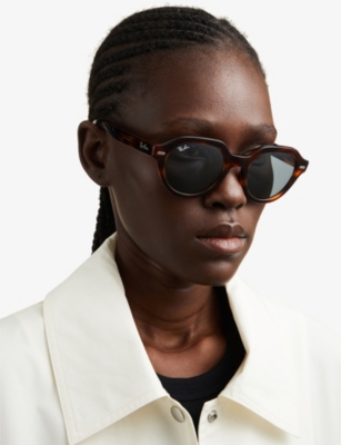 RAY-BAN: RB4399 Gina tortoiseshell square-frame acetate sunglasses