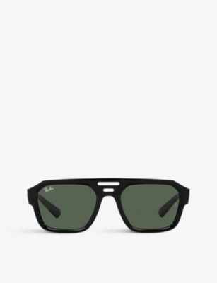 RAY-BAN: RB4397 Corrigan faceted-frame acetate sunglasses