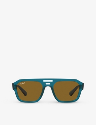 RAY-BAN: RB4397 Corrigan rectangle-frame acetate sunglasses