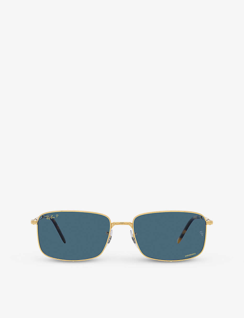 Ray Ban Sunglasses Unisex Rb3717 - Gold Frame Blue Lenses Polarized 60-18