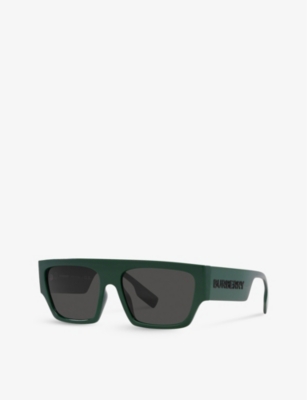 Burberry Womens Green Be4397u Micah Tinted-lens Square-frame Acetate Sunglasses In Green