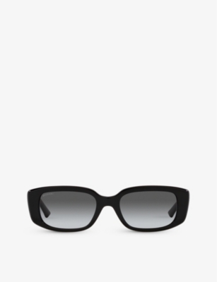 BVLGARI: BV8259 branded-arm rectangle-frame acetate sunglasses