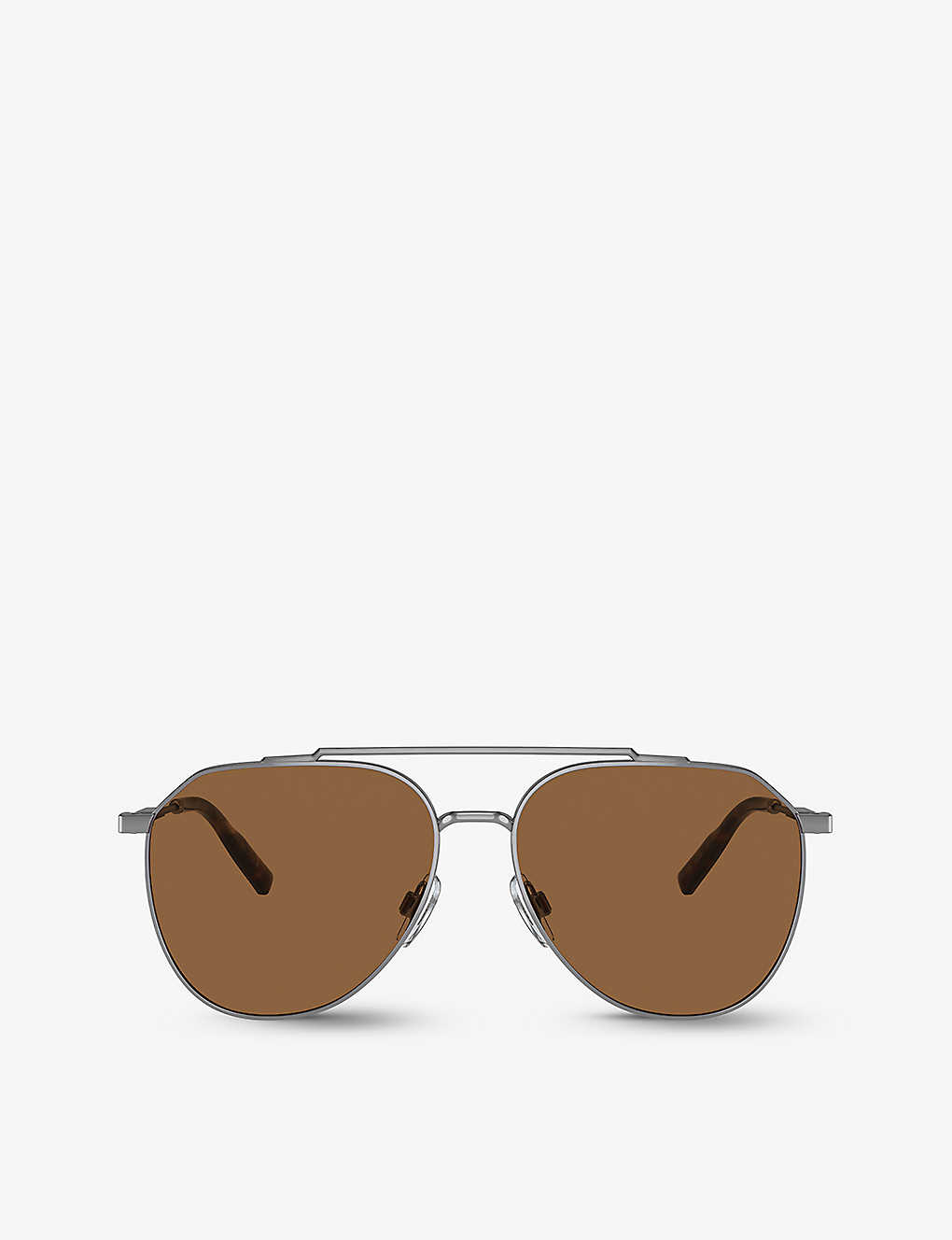 Dolce & Gabbana Dg2296 Pilot-frame Steel Sunglasses In Grey