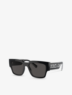 Dolce & Gabbana Dg6184 Square-frame Injected Sunglasses In Black