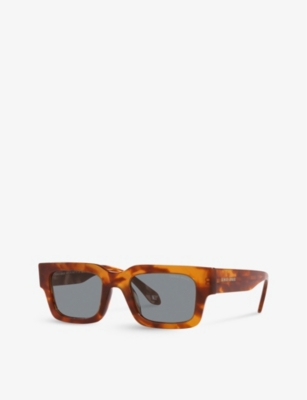 Giorgio Armani Womens Red Ar8184u Rectangular-frame Tortoiseshell Acetate Sunglasses In Red