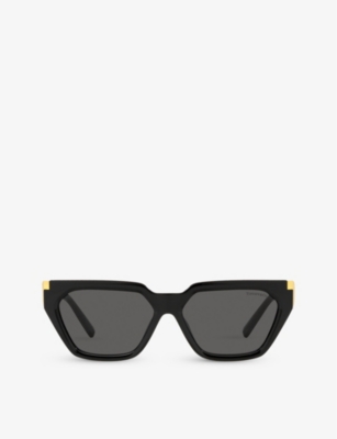TIFFANY & CO: TF4205U branded-arm irregular-frame acetate sunglasses