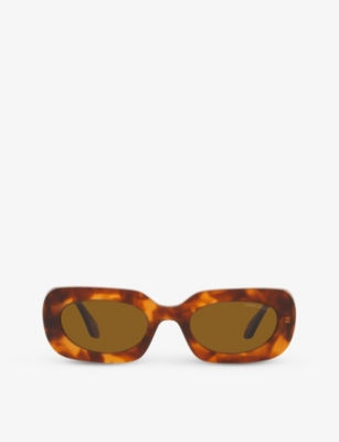 GIORGIO ARMANI: AR8182 tinted-lens rectangle-frame acetate sunglasses
