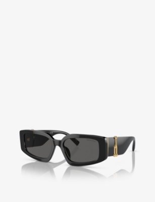 Shop Tiffany & Co Tf4208u Rectangle-frame Acetate Sunglasses In Black