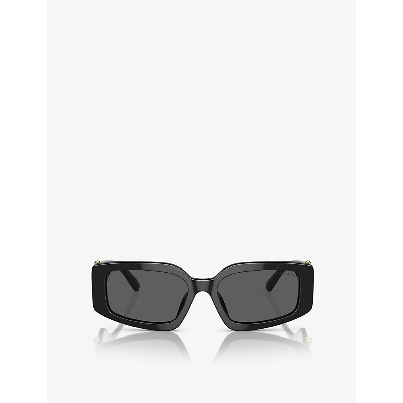 Tiffany & Co Tf4208u Rectangle-frame Acetate Sunglasses In Black