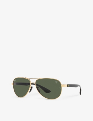 Ray Ban Ray-ban Womens Gold Rb8331m Scuderia Ferrari Metal Sunglasses In Gold