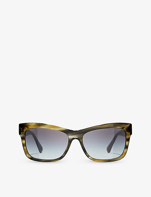 CHANEL: CH5496B rectangle-frame tortoiseshell acetate sunglasses
