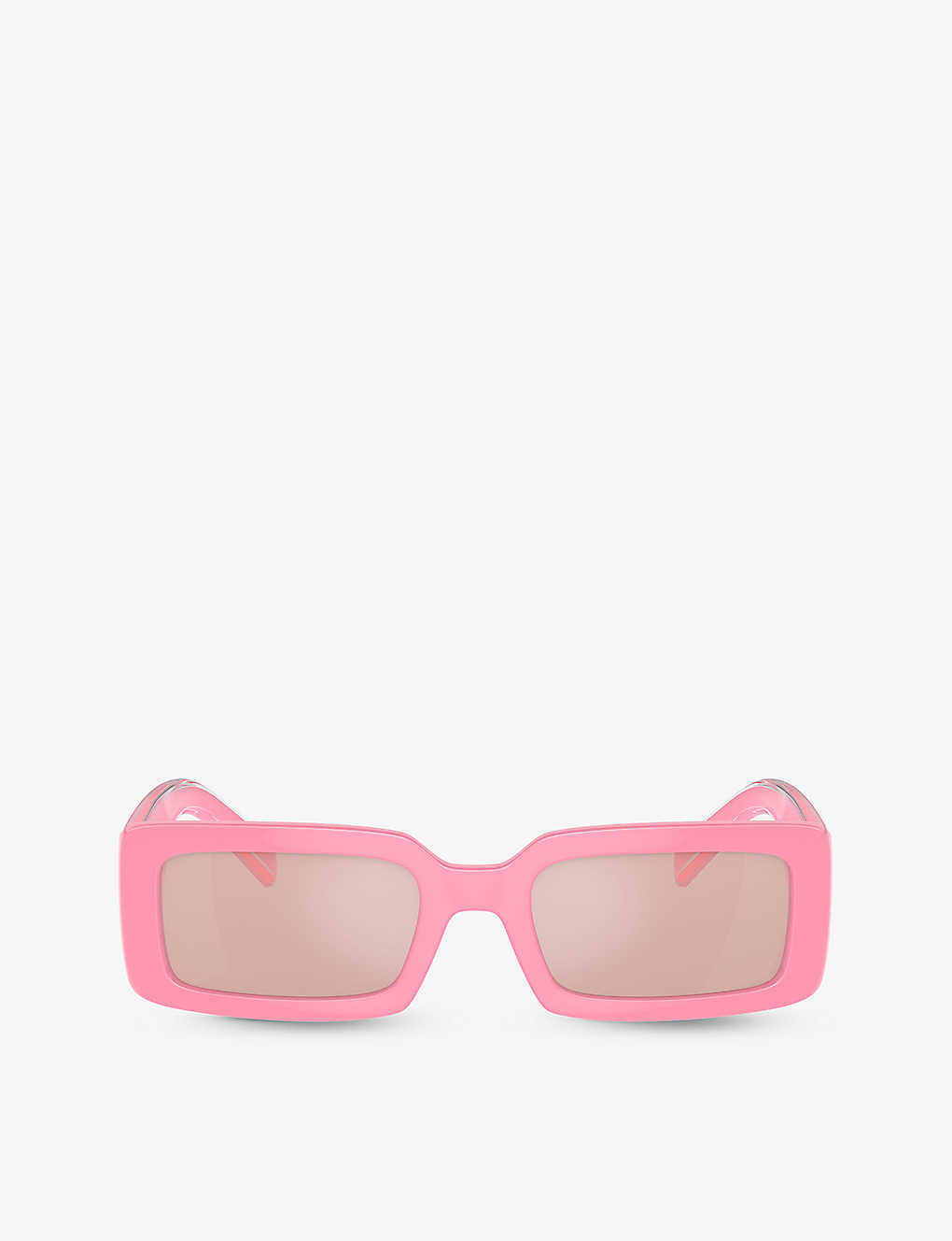 Dolce & Gabbana Dg6187 Rectangle-frame Injected Sunglasses In Pink