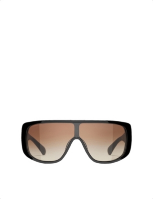 CHANEL: CH5495 Shield-Frame Acetate Sunglasses