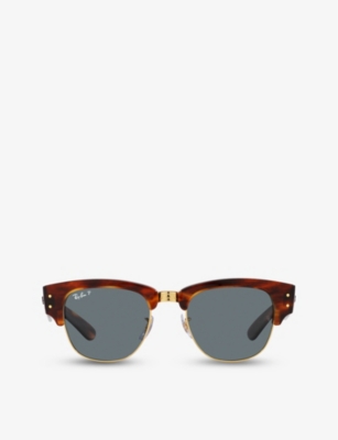 Ray Ban Ray-ban Womens Brown Mega Clubmaster Square-frame Acetate Sunglasses