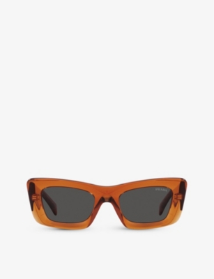 Prada Womens Orange Pr 13zs Acetate Sunglasses In Orange