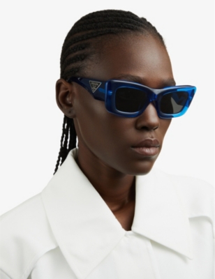 Prada Symbole Cat Eye Women's Sunglasses, Pr 13zs In Blue