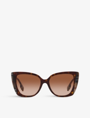 BURBERRY: BE4393 Meryl cat-eye tortoiseshell acetate sunglasses