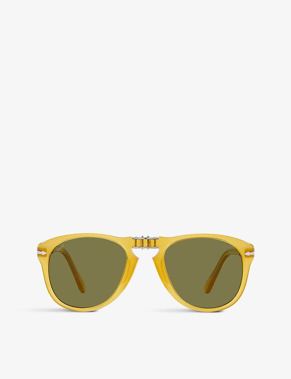 Persol Mens Yellow Po0714sm Steve Mcqueen Pilot-shape Crystal Glass And Acetate Sunglasses