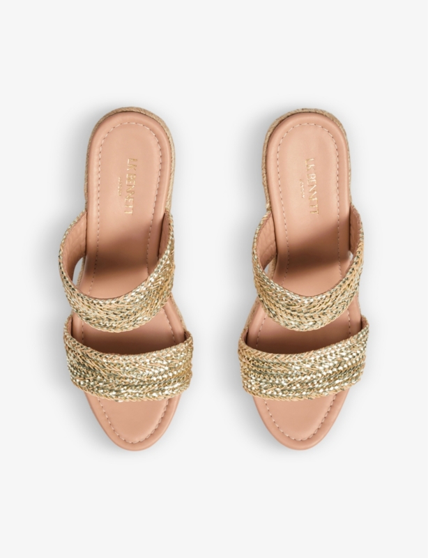 Renlee woven-strap leather mules