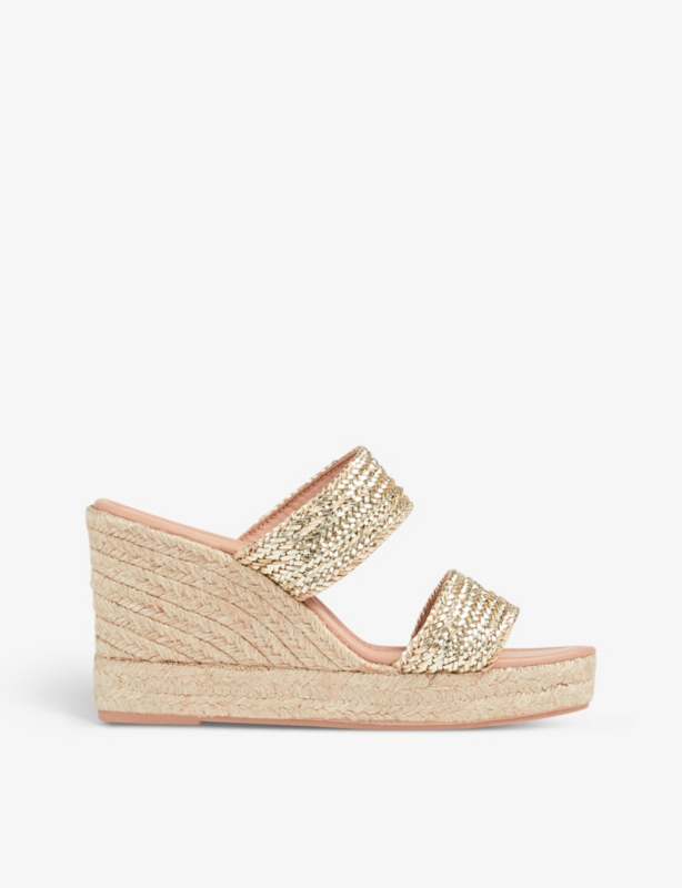 Renlee woven-strap leather mules