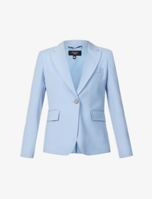 ジャケット WEEKEND MAX MARA LIGHT BLUE SINGLE-BREASTED JACKET Weekend Max Mara Light blue single-breasted jacket in cotton