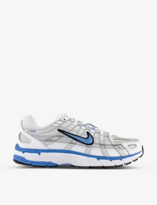 NIKE P-6000 MESH AND LEATHER LOW-TOP TRAINERS