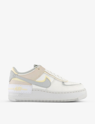 Nike Air Force 1 Shadow Leather Low-top Trainers In Sail Silver Citron