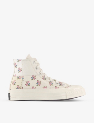 Flower print converse sale