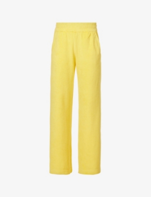 Me And Em Womens Super Lemon Wide-leg Towelling-texture Cotton