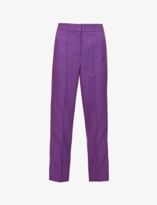 ME AND EM: Slim cropped mid-rise stretch-woven trousers