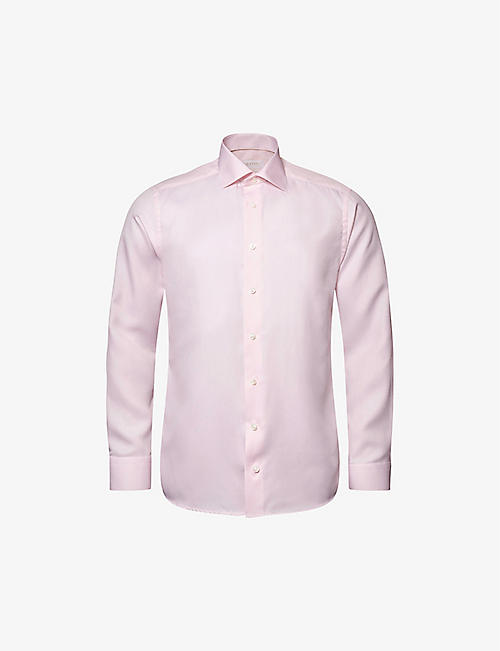 ETON: Business Signature mitered-cuff regular-fit cotton-twill shirt