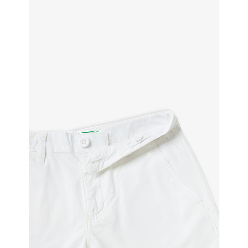 Shop Benetton Bermuda Cotton Shorts 6-14 Years In White
