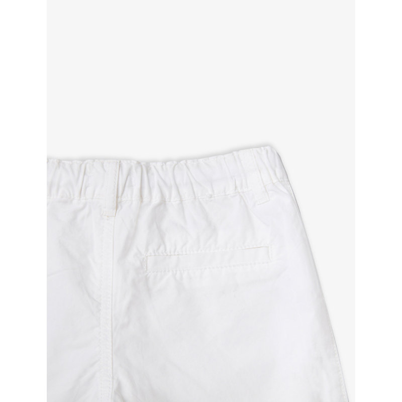 Shop Benetton Drawstring Cotton Shorts 1-6 Years In White