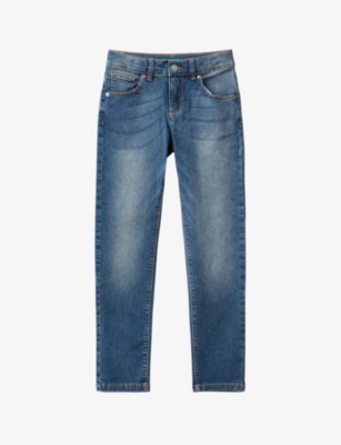 BENETTON: Slim-fit mid-rise stretch-denim jeans 6-14 years