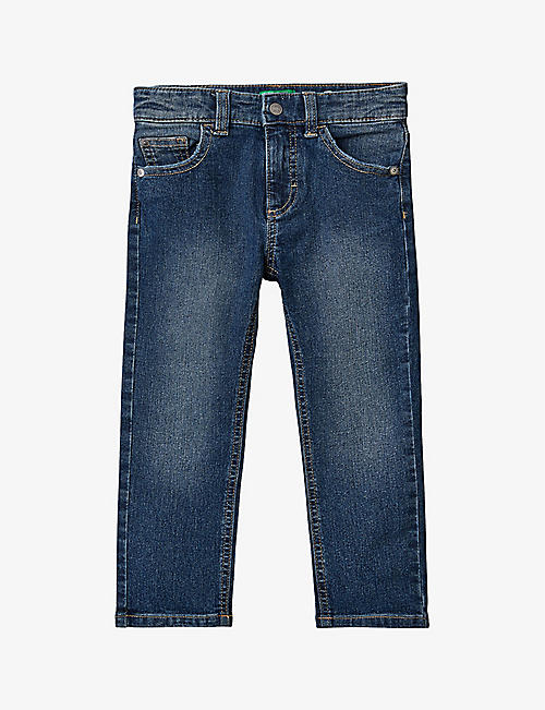 BENETTON: Regular-fit straight-leg stretch-denim jeans 1-6 years