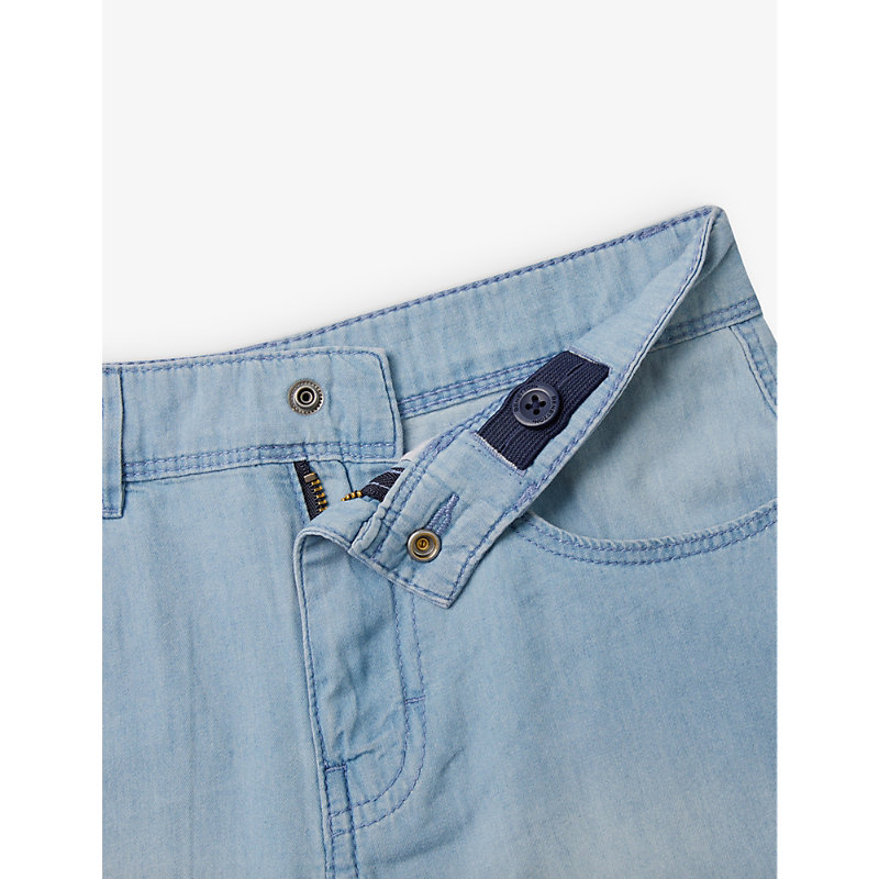 Shop Benetton Five-pocket Regular-fit Denim Shorts 6-14 Years In Blue Denim