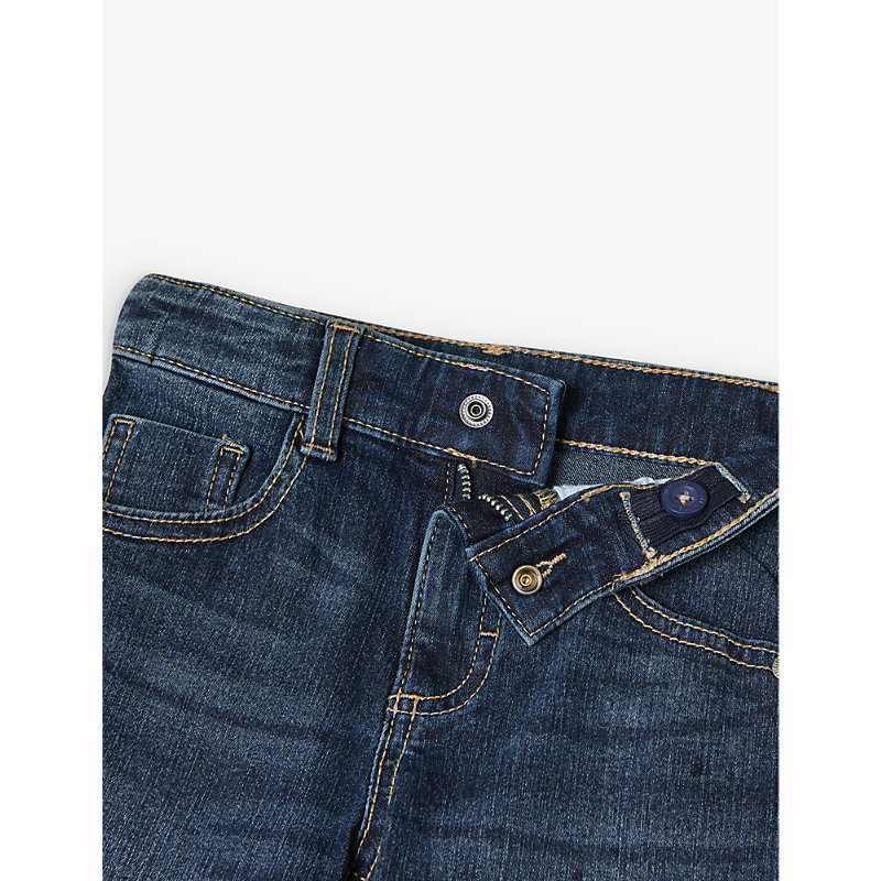 Shop Benetton Five-pocket Regular-fit Stretch-denim Shorts 1-6 Years In Blue