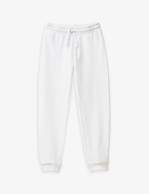 BENETTON: Logo-embroidered cotton-jersey jogging bottoms 6-14 years