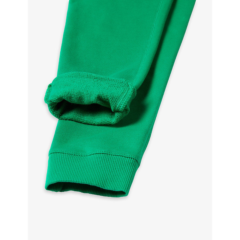 Shop Benetton Logo-print Cotton-jersey Jogging Bottoms 6-14 Years In  Green