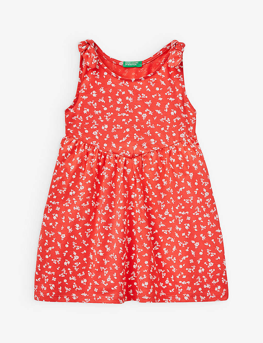 Benetton Babies' Starfish-patterned Cotton-jersey Dress 12 Months-6 Years In Red/white Pattern
