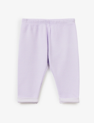 BENETTON: Elasticated-waist logo-patch woven jogging bottoms 1-18 months
