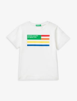 BENETTON: Logo-print organic-cotton T-shirt 1-6 years